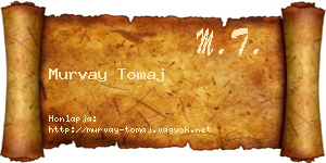 Murvay Tomaj névjegykártya